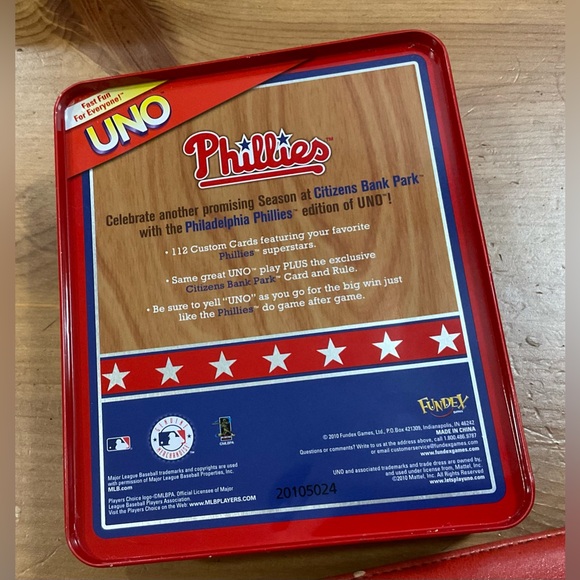 Fundex: Philadelphia Phillies on Uno cards mini pillow pet and 3 crocs charms. - Picture 4 of 12